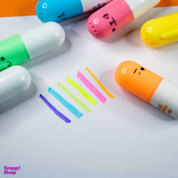 ماژیک علامت گذار مدل Pill بسته 6 عددی