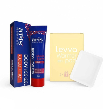 پد گرمایی ضد درد لیوا و ژل آریس مجموعه 2 عددی