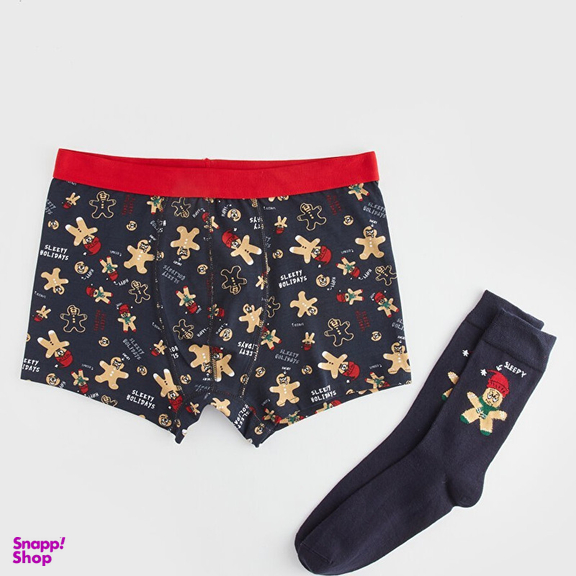 شورت پادار مردانه ال سی وایکیکی مدل W3GM32Z8 به همراه جوراب