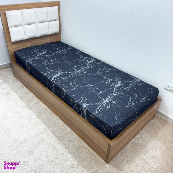 ملحفه ناتوسا مدل کشدار گرانیت یک نفره سایز 90×200 سانتی متر