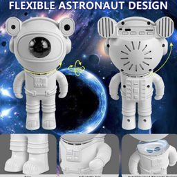 چراغ خواب مدل فضانورد کهکشانی اسپیکر دار کد 03 به همراه جاکلیدی مجموعه 2 عددی