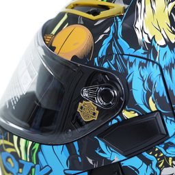 کلاه کاسکت فک متحرک کایک مدل 772 Blue Thunder God به همراه کاور