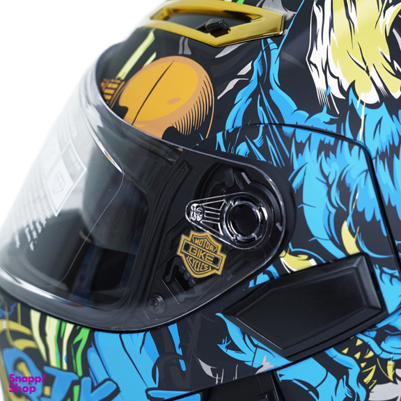 کلاه کاسکت فک متحرک کایک مدل 772 Blue Thunder God به همراه کاور