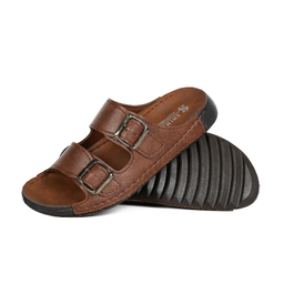 دمپایی مردانه شیما مدل دارا رنگ گردویی