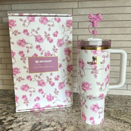 تراول ماگ استنلی مدل tumbler سفید جعبه کادویی ظرفیت 1180 میلی لیتر