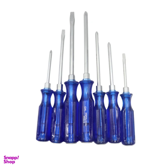 پیچ گوشتی ضربه خور ام دی مدل YP-07 مجموعه 7 عددی
