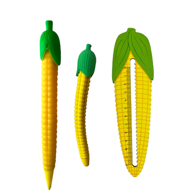 بسته لوازم تحریر طرح ذرت های تپلی کد 3 مجموعه 3 عددی