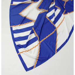 روسری زنانه آنالیا مدل ابریشم دست دوز طرح زنجیری کلاسیک کد ana-2821