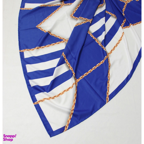 روسری زنانه آنالیا مدل ابریشم دست دوز طرح زنجیری کلاسیک کد ana-2821