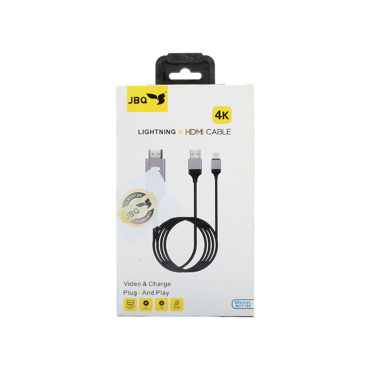 کابل HDMI به USB/Lightning جی بی کیو مدل MHT-188 طول 1.8 متر