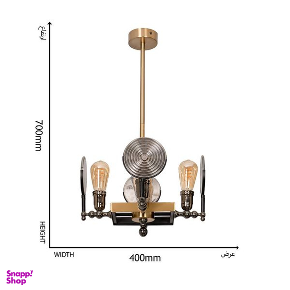 لوستر 4 شعله بی ال مدل گس لایت