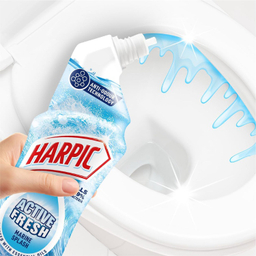 ژل تمیزکننده توالت هارپیک مدل Active Fresh رایحه Marine Splash حجم 750 میلی لیتر