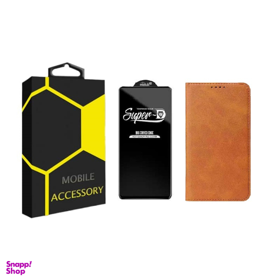 کیف موبایل مدل کلاسوری مناسب شیائومی Poco X3 / X3 NFC / X3 Pro به همراه محافظ صفحه نمایش SuperD