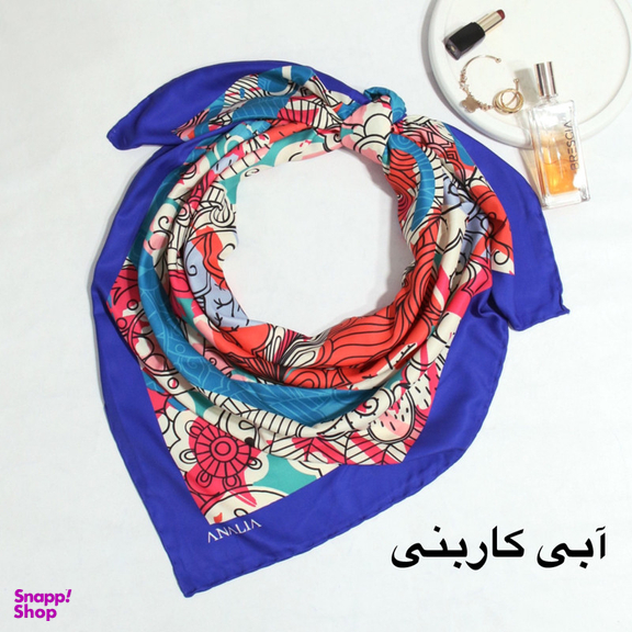 روسری زنانه آنالیا مدل ابریشم مزونی کد 9071