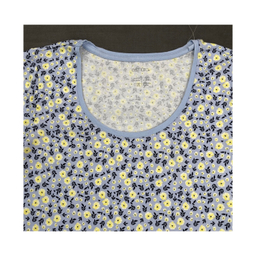 تیشرت زنانه اسمارا مدل گلدار رنگ آبی روشن