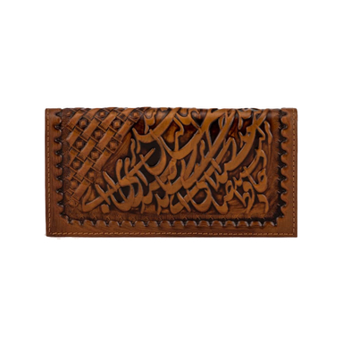 کیف پول چرم نگار طرح شعر و حصیر کد 207102