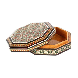 جعبه سکه خاتم کاری 8 ضلعی