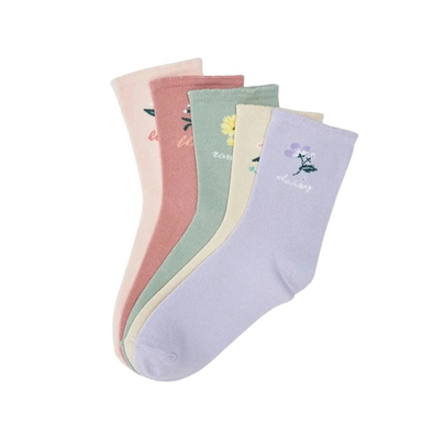 جوراب زنانه ال سی وایکیکی مدل Flowerser بسته 5 عددی