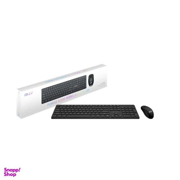 کیبورد و ماوس بی سیم ام اس آی مدل FORGE K200 COMBO