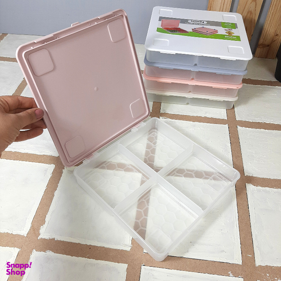 ظرف نگهدارنده لاولی پلاست مدل 4 خانه کد TIK1146