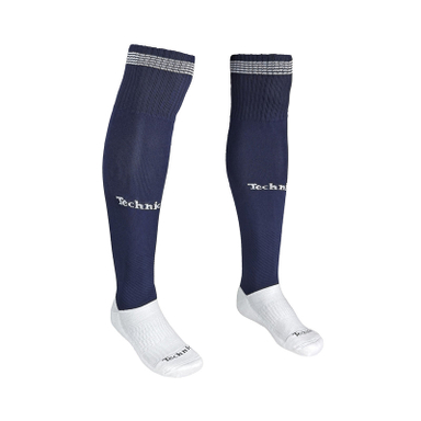 جوراب ورزشی ساق بلند مردانه تکنیک+07 مدل کف حوله ای کد JS-105-SO رنگ سرمه ای