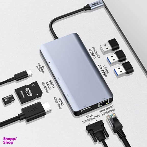 هاب 9 پورت USB-C رسی مدل RH09