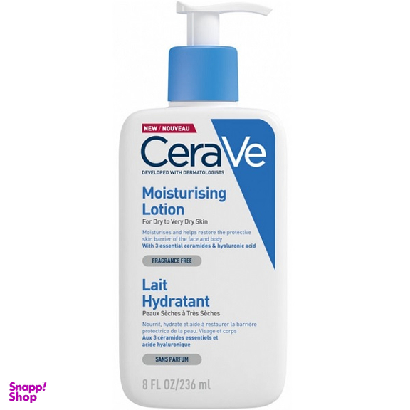 لوسیون کرم مرطوب کننده صورت و بدن سراوی مدل Moisturising Lotion حجم 236 میلی لیتر