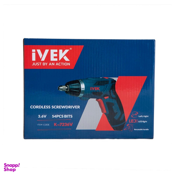 کیت پیچ‌بند شارژی تاشو 3.6 ولت ایوک کد K-7236v