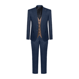 کت شلوار کمبین کج راه رنگ سرمه ای روشن مدل ژیله دورو کد 1444