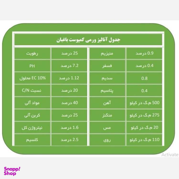 کود ورمی کمپوست باغبان مدل طلای سبز حجم 40 لیتر