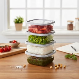 ظرف نگهدارنده نورینو مدل نارون مجموعه 4 عددی