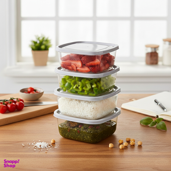 ظرف نگهدارنده نورینو مدل نارون مجموعه 4 عددی