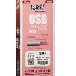 کابل Type-C به Jack 3.5mm کی نت پلاس مدل KP-B21 طول 1.2 متر