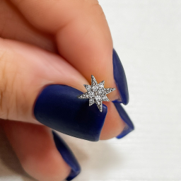 پیرسینگ گوش زنانه اقلیمه مدل HS294 رنگ نقره ای