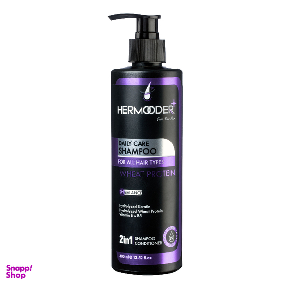 شامپو مو فری سولفات هرمودر مدل Wheat Protein حجم 400 میلی لیتر