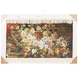 تابلو فرش دستباف سی پرشیا مدل گل در سبد حصیری کد 903656