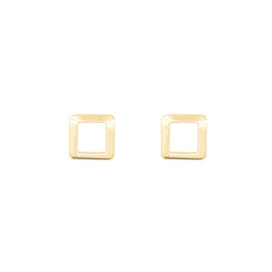 گوشواره طلا 18 عیار زنانه مدل مربع GE013