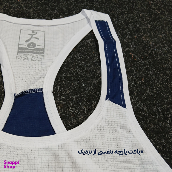 ست تاپ و شلوارک و اسکارف ورزشی مردانه کد 1604 رنگ سفید