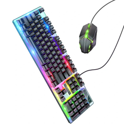 ماوس و کیبورد با سیم مخصوص بازی هوکو مدل GM18 RGB