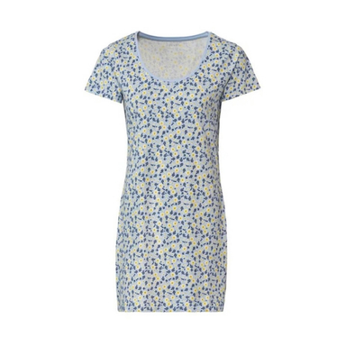 تیشرت زنانه اسمارا مدل گلدار رنگ آبی روشن