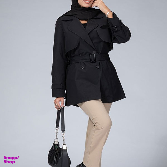 بارانی زنانه برنس مدل ژربا رنگ مشکی