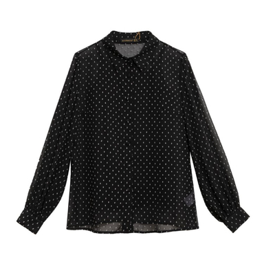 شومیز زنانه برنس مدل لیوسا رنگ مشکی سفید