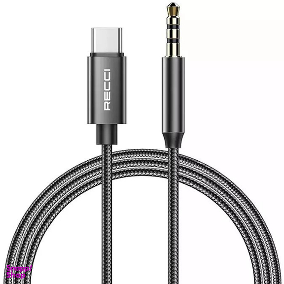 کابل تبدیل USB Type-C به جک 3.5 میلی متر رسی مدل RH03 طول 1 متر