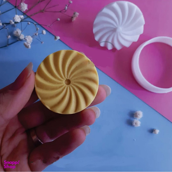 کاتر شیرینی پزی به گز مدل شیرینی فرفره ای مجموعه 2 عددی
