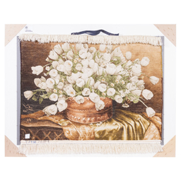 تابلو فرش دستباف سی پرشیا مدل گل لاله در گلدان مسی کد 903662