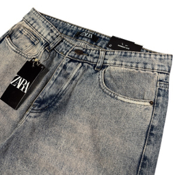 شلوار بگ مردانه طرح ZARA کد 3112 رنگ آبی خاکی