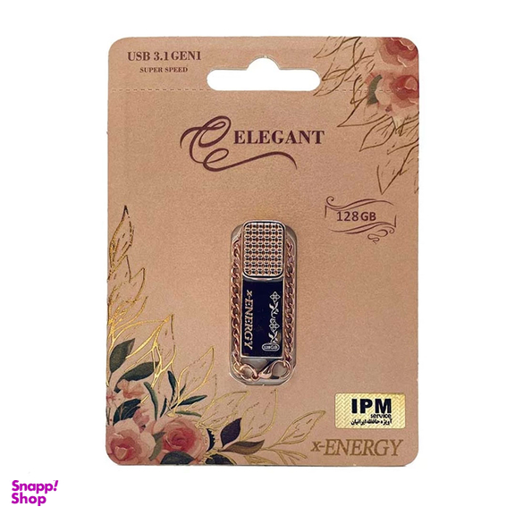 فلش مموری ایکس انرژی مدل Elegant USB 3.1 ظرفیت 128 گیگابایت
