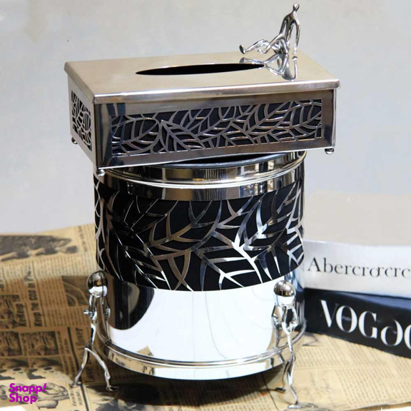 ست سطل زباله و دستمال کاغذی سالینو کد 80035S