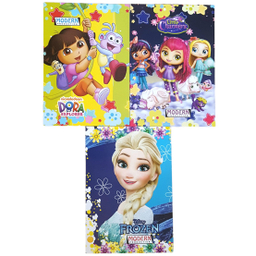 دفتر مشق 50 برگ مدرن مدل طرح برجسته اکلیلی کد 2161 مجموعه 3 عددی