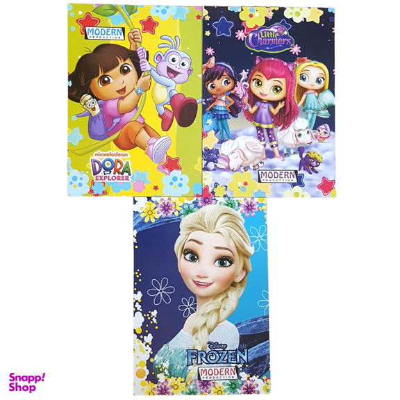 دفتر مشق 50 برگ مدرن مدل طرح برجسته اکلیلی کد 2161 مجموعه 3 عددی